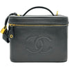 シャネル CHANEL ココマークバニティ A06329 4番台 ブラック ゴールド金具 キャビア レディース ハンドバッグ