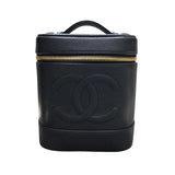 シャネル CHANEL ココマーク バニティバッグ A019998 6番台 ブラック ゴールド金具 キャビアスキン レディース ハンドバッグ