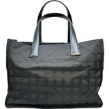 シャネル CHANEL ニュートラベルライントートMM A15991 ブラック ナイロンジャガード レディース トートバッグ