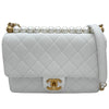 シャネル CHANEL パールチェーンショルダー 28番台 ホワイト ゴールド金具 カーフスキン レディース ショルダーバッグ