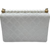 シャネル CHANEL パールチェーンショルダー 28番台 ホワイト ゴールド金具 カーフスキン レディース ショルダーバッグ
