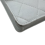 シャネル CHANEL パールチェーンショルダー 28番台 ホワイト ゴールド金具 カーフスキン レディース ショルダーバッグ