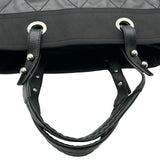 シャネル CHANEL パリビアリッツトートGM A34210 11番台 ブラック シルバー金具 コーティングキャンパス レディース トートバッグ