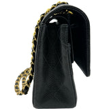 シャネル CHANEL マトラッセ25 A01112 6番台 ブラック ゴールド金具 キャビア レディース ショルダーバッグ