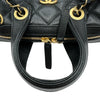 シャネル CHANEL マトラッセ ミニボストン AS5578 ブラック ゴールド金具 キャビアスキン レディース ショルダーバッグ