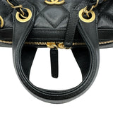 シャネル CHANEL マトラッセ ミニボストン AS5578 ブラック ゴールド金具 キャビアスキン レディース ショルダーバッグ