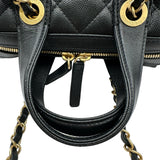 シャネル CHANEL マトラッセ ミニボストン AS5578 ブラック ゴールド金具 キャビアスキン レディース ショルダーバッグ