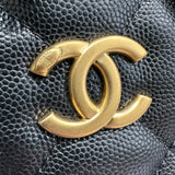 シャネル CHANEL マトラッセ ミニボストン AS5578 ブラック ゴールド金具 キャビアスキン レディース ショルダーバッグ