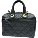 シャネル CHANEL マトラッセ ミニボストン AS5578 ブラック ゴールド金具 キャビアスキン レディース ショルダーバッグ