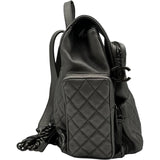 シャネル CHANEL マトラッセリュック 22番台 シルバー シルバー金具 カーフ レディース リュック・デイパック