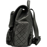 シャネル CHANEL マトラッセリュック 22番台 シルバー シルバー金具 カーフ レディース リュック・デイパック