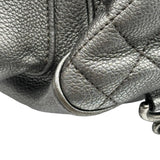 シャネル CHANEL マトラッセリュック 22番台 シルバー シルバー金具 カーフ レディース リュック・デイパック
