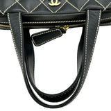 シャネル CHANEL ワイルドステッチトート A14693 7番台 ブラック ゴールド金具 カーフ レディース トートバッグ