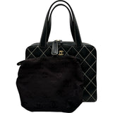 シャネル CHANEL ワイルドステッチトート A14693 7番台 ブラック ゴールド金具 カーフ レディース トートバッグ
