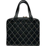 シャネル CHANEL ワイルドステッチトート A14693 7番台 ブラック ゴールド金具 カーフ レディース トートバッグ