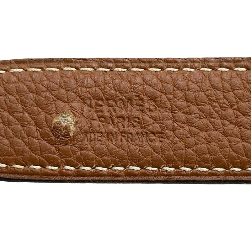エルメス HERMES Hベルト 85cm □H刻印 ブラック/ゴールド シルバー