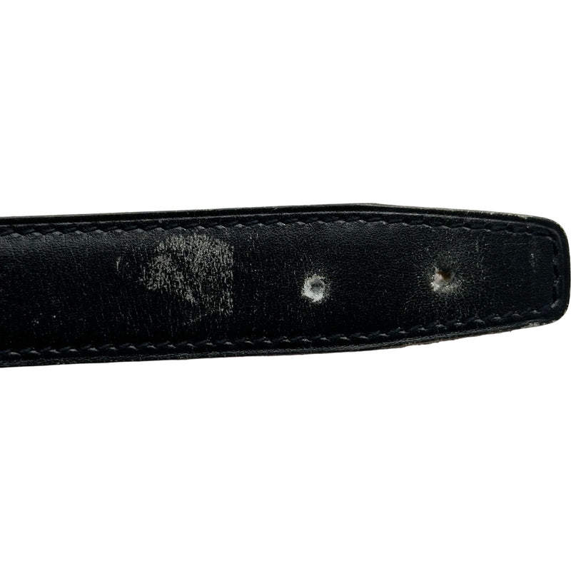 美品 エルメス レザー H 金具 ベルト レディース ブラック 黒色 刻印. エルメス HERMES Hベルト 85cm □H刻印 ブラック/ゴールド シルバー