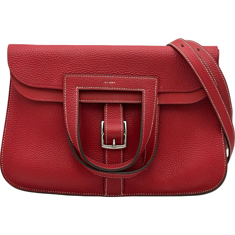 エルメス HERMES アルザン31 T刻印 ルージュカザック シルバー金具