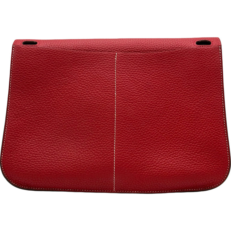エルメス HERMES アルザン31 T刻印 ルージュカザック シルバー金具