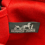 エルメス HERMES ヴァルパライソPM □J刻印 レッド シルバー金具 トワル レディース ハンドバッグ