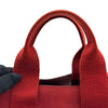 エルメス HERMES ヴァルパライソPM □J刻印 レッド シルバー金具 トワル レディース ハンドバッグ