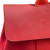 エルメス HERMES ヴァルパライソPM □J刻印 レッド シルバー金具 トワル レディース ハンドバッグ