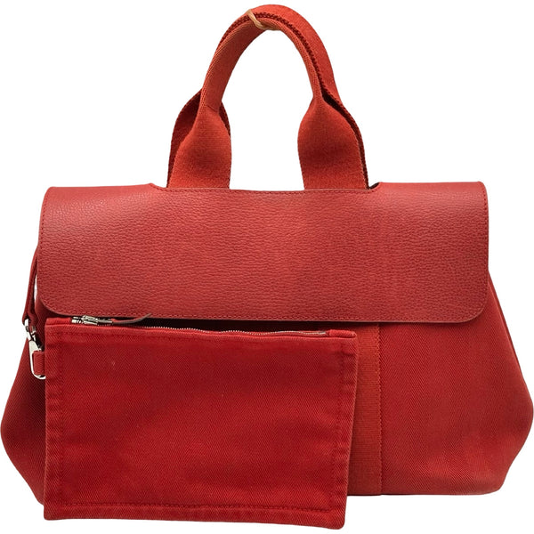 エルメス HERMES ヴァルパライソPM □J刻印 レッド シルバー金具