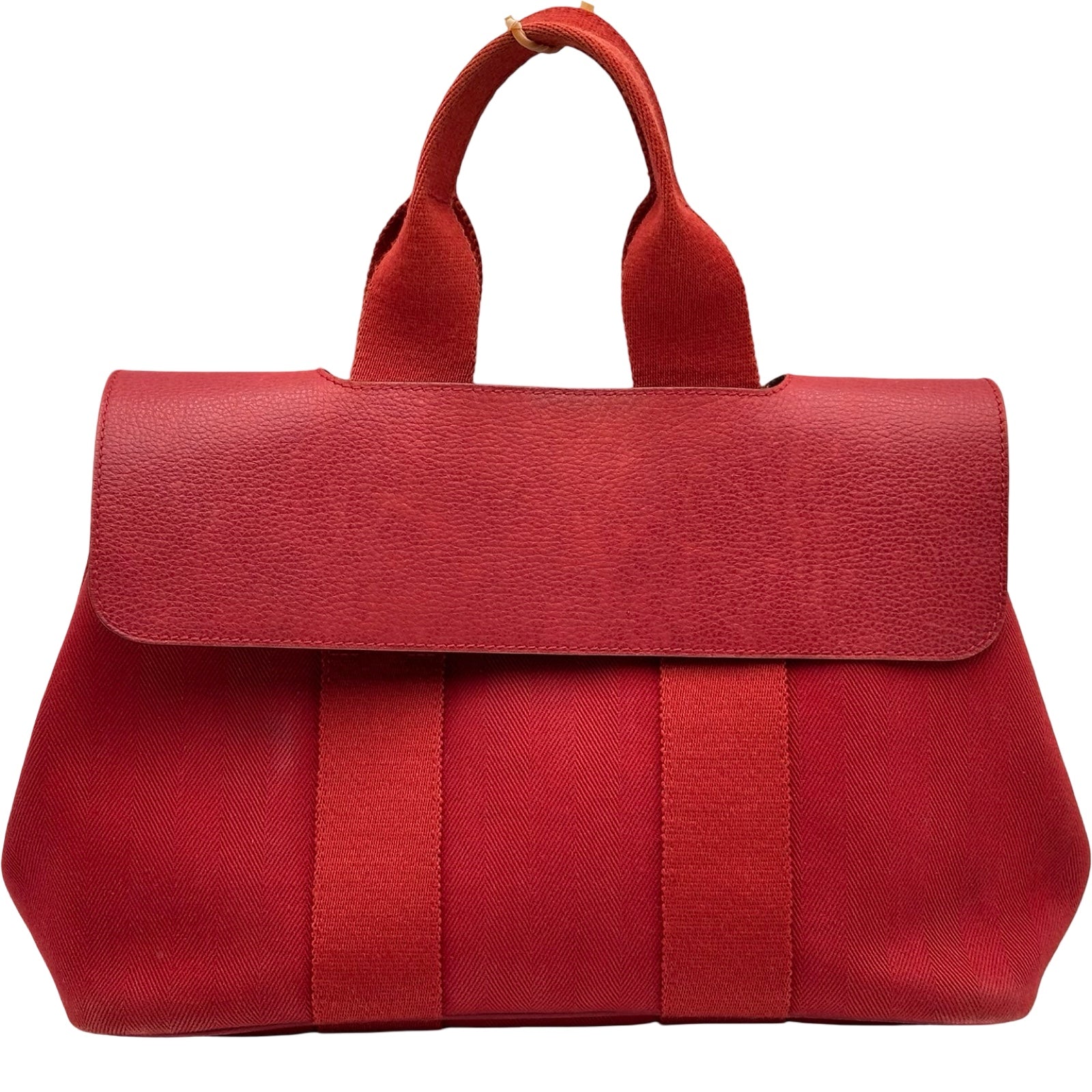 エルメス HERMES ヴァルパライソPM □J刻印 レッド シルバー金具