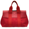 エルメス HERMES ヴァルパライソPM □J刻印 レッド シルバー金具 トワル レディース ハンドバッグ