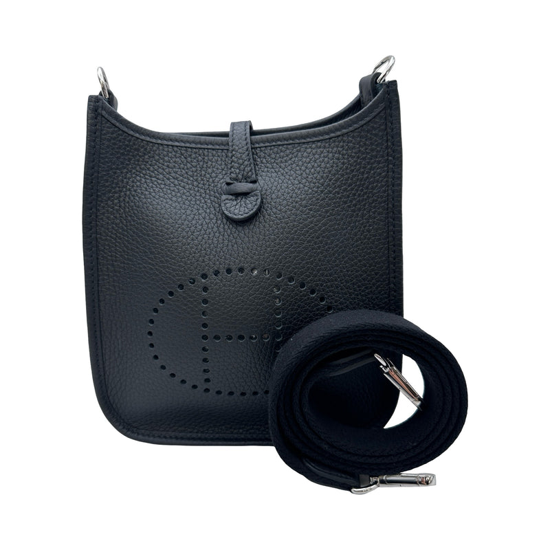 エルメス HERMES エヴリン TPM W刻印 ブラック×シルバー金具 トリヨン
