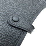 エルメス HERMES エヴリン TPM W刻印 ブラック×シルバー金具 トリヨン レディース ショルダーバッグ