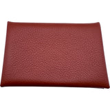 エルメス HERMES カルヴィ B刻印 ブリック シルバー金具 エバーカラー ユニセックス カードケース