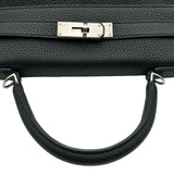 エルメス HERMES ケリー28 内縫い A刻印 ブラック シルバー金具 トゴ レディース ハンドバッグ