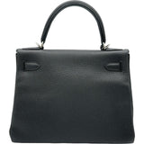 エルメス HERMES ケリー28 内縫い A刻印 ブラック シルバー金具 トゴ レディース ハンドバッグ