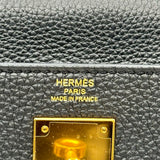 エルメス HERMES ケリー28 内縫い X刻印 ブラック トゴ レディース ショルダーバッグ