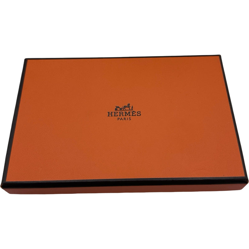 エルメス HERMES ドゴンカードケース B刻印 ジョーヌプッサン シルバー