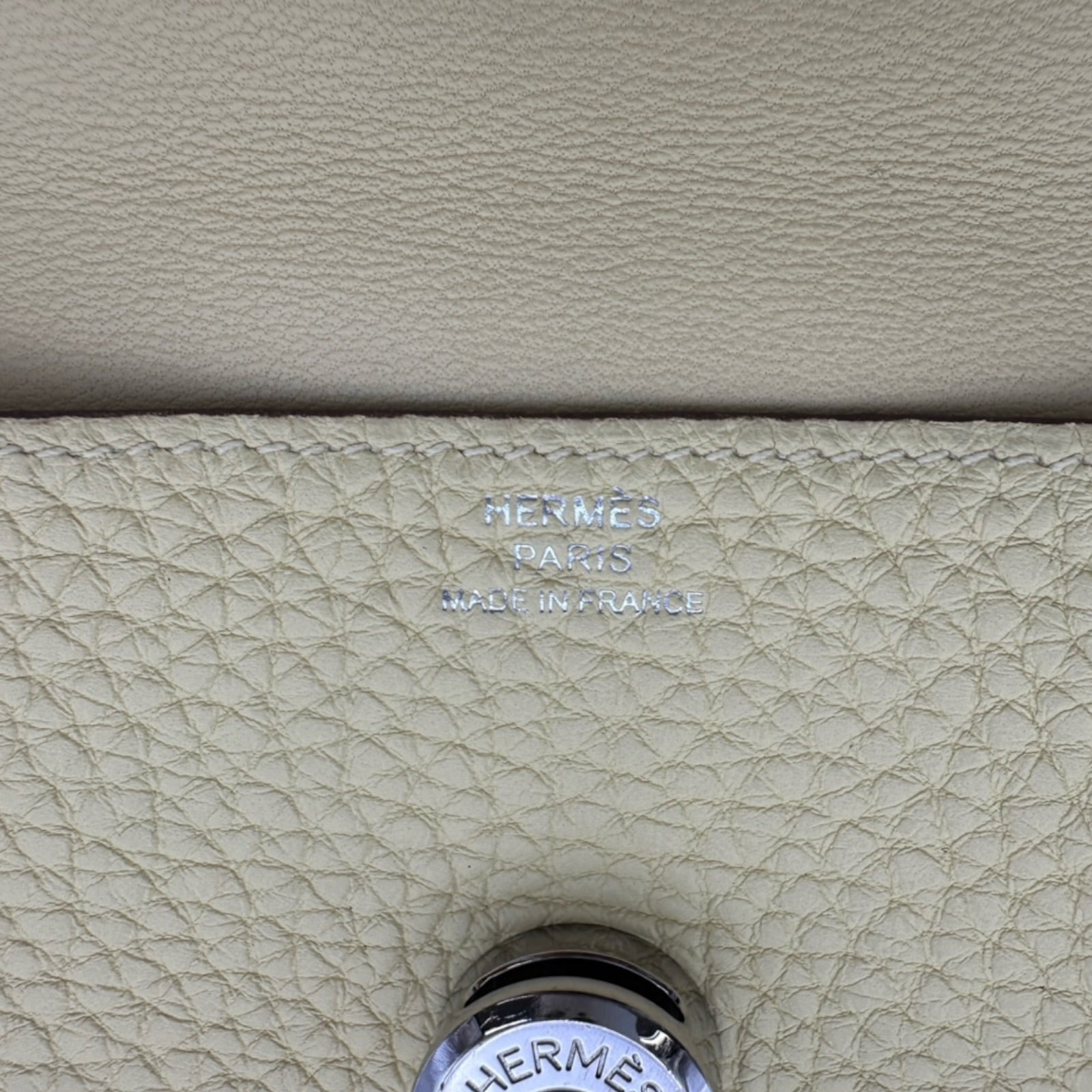 エルメス HERMES ドゴンカードケース B刻印 ジョーヌプッサン シルバー 