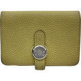 エルメス HERMES ドゴンカードケース B刻印 ジョーヌプッサン シルバー金具 トリヨン レディース カードケース