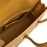 エルメス HERMES ドラッグ37 □D刻印 ナチュラル シルバー金具 ヴォーバレニア レディース ハンドバッグ