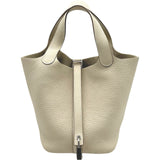 エルメス HERMES ピコタンロックPM A刻（2017年製） クレ シルバー金具 トリヨンクレマンス レディース ハンドバッグ