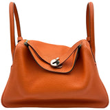 エルメス HERMES リンディ30 T刻印 オレンジポピー/シルバー金具 トリヨン レディース ショルダーバッグ