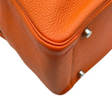 エルメス HERMES リンディ30 T刻印 オレンジポピー/シルバー金具 トリヨン レディース ショルダーバッグ