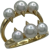タサキ TASAKI デインジャーリング ゴールド 750 パール ジュエリー