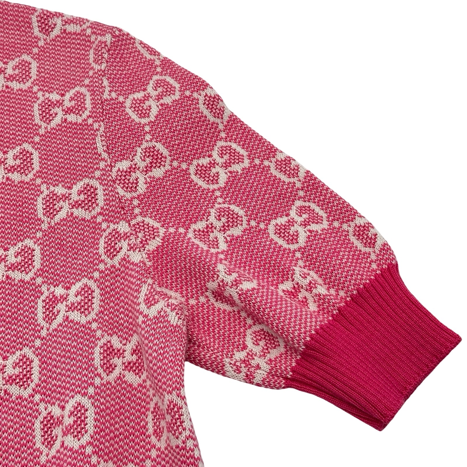 グッチ GUCCI GG総柄ニットワンピース 629464 ピンク ウール/コットン