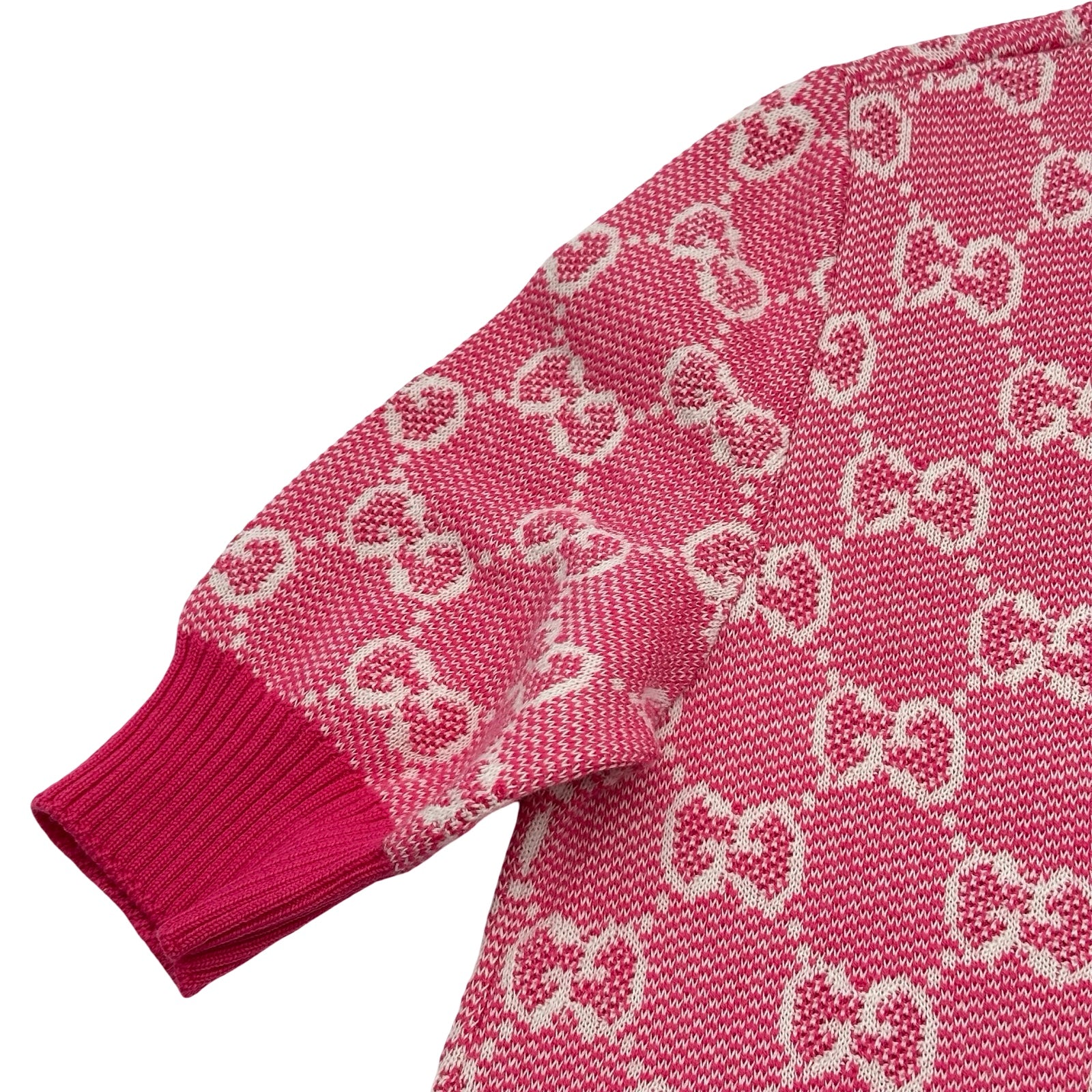 グッチ GUCCI GG総柄ニットワンピース 629464 ピンク ウール/コットン