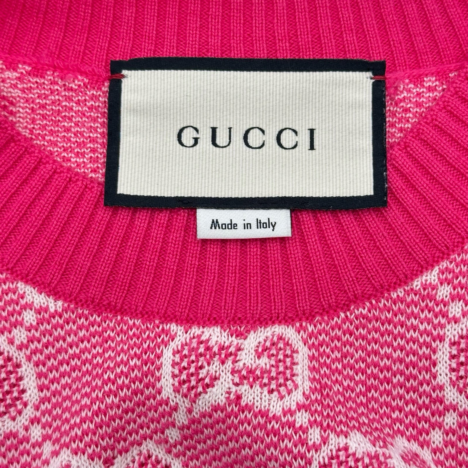 グッチ GUCCI GG総柄ニットワンピース 629464 ピンク ウール/コットン
