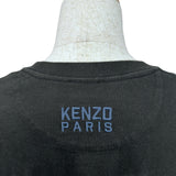 ケンゾー KENZO KENZO Happy Tiger ロゴ 刺繍Tシャツ FF55TS5274SG SS/H ブラック コットン メンズ 半袖Ｔシャツ