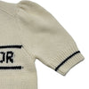 クリスチャン・ディオール Christian Dior ロゴカシミヤ混ショートスリーブニットセーター 154S09AM305 アイボリー ウール レディース セーター