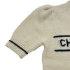 クリスチャン・ディオール Christian Dior ロゴカシミヤ混ショートスリーブニットセーター 154S09AM305 アイボリー ウール レディース セーター