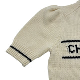 クリスチャン・ディオール Christian Dior ロゴカシミヤ混ショートスリーブニットセーター 154S09AM305 アイボリー ウール レディース セーター